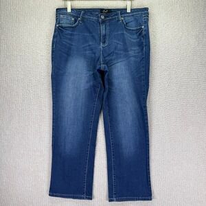 Earl Jean Embellished‎ Pockets Dark Wash Denim Jeans Size 14